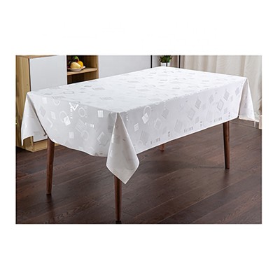 Grid Brief Geometry Custom Print Pvc Cheap Table Cover Solid Embossed Table Cloth